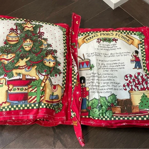 Vintage 90s The Kids Holidays Recipe Book Soft Fabric Cookbook - Picture 7 of 8